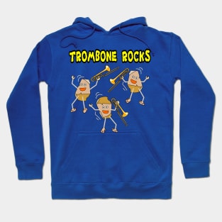 Three Trombone Rocks Hoodie